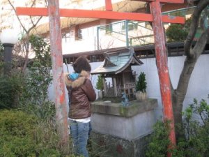 稲荷神社にて